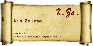 Kis Zsuzsa névjegykártya